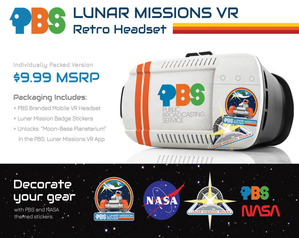PBS Lunar Mission VR Headset & Stickers