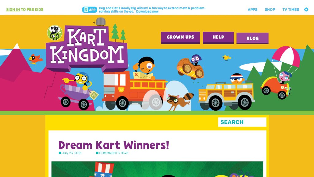 Design Web Pbs Kids Kart Kingdom